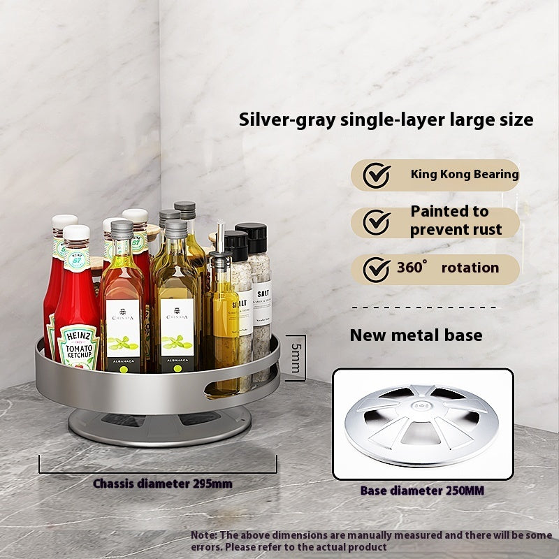 Kitchen Double-layer Rotating Seasoning Product Storage Rack