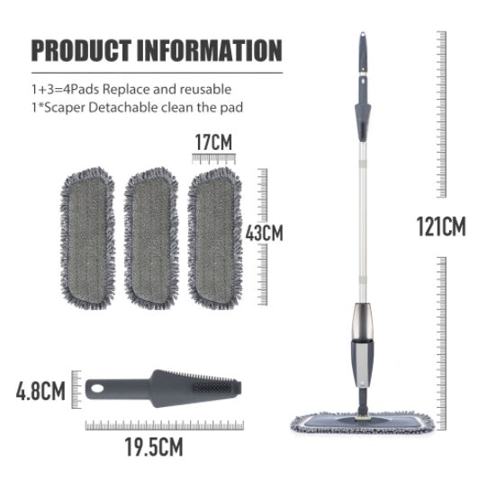 Wood Floor Cleaning Magic Spray Mop