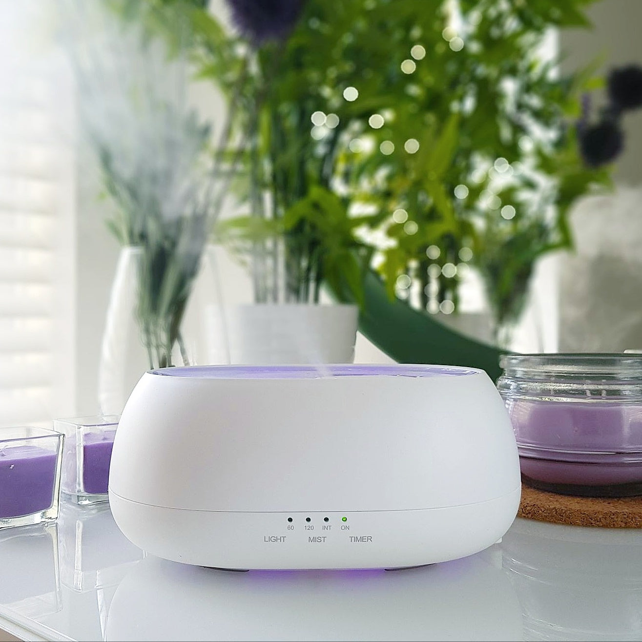 500ml Ultrasonic Colorful Light Fragrance Air Humidifier  with Essential Oil Diffuser
