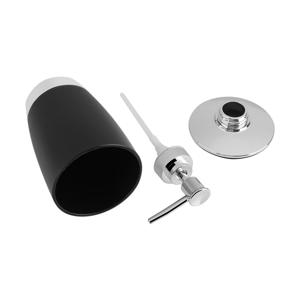 4Pcs/Set Bathroom Suit Accessories Includes Cup Toothbrush Holder Soap Dish Dispenser Black