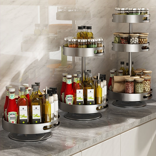 Kitchen Double-layer Rotating Seasoning Product Storage Rack