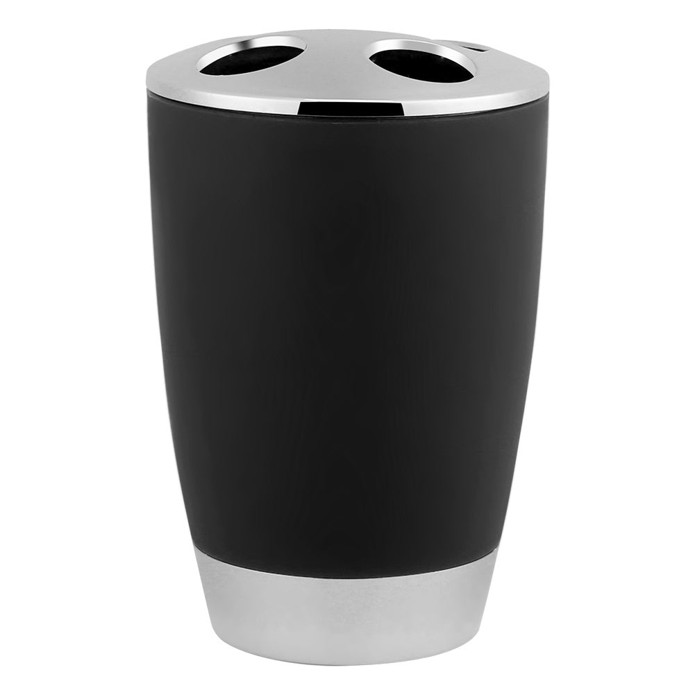 4Pcs/Set Bathroom Suit Accessories Includes Cup Toothbrush Holder Soap Dish Dispenser Black