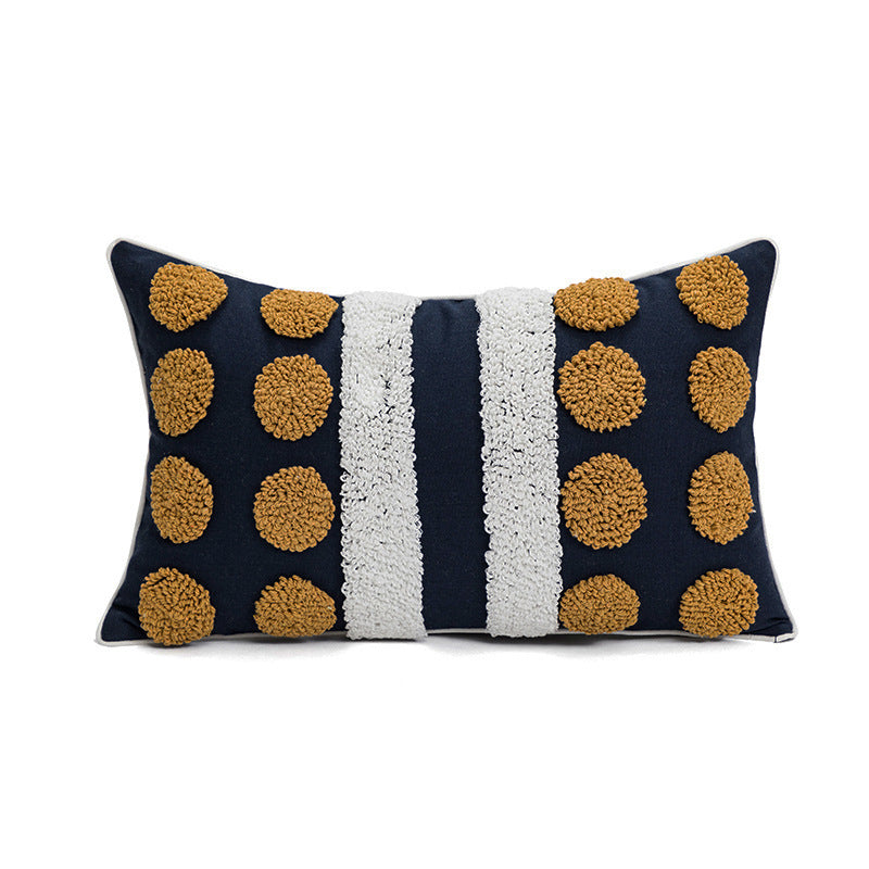 Loop Tufted Embroidery Pillow Cover