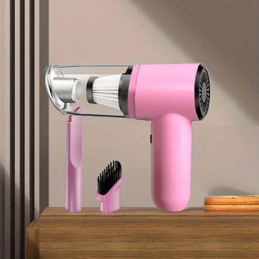 Pink Handheld Powerful Portable Rechargeable Mini Vacuum Cleaner