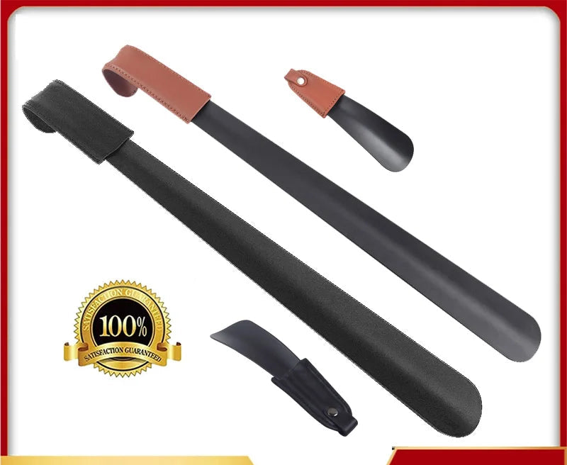 42cm Long Handled Leather Shoe Horn