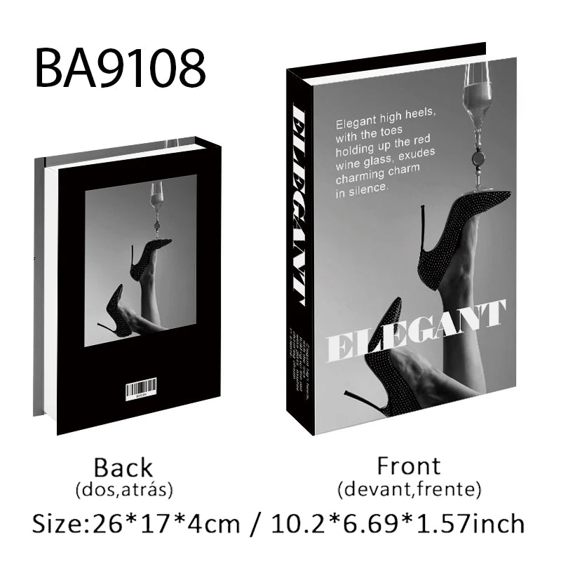 Luxury Fashion Fake Books Nooks for Decoration