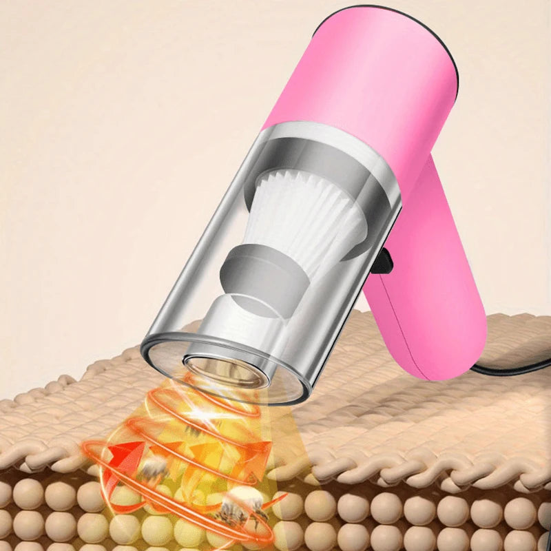 Pink Handheld Powerful Portable Rechargeable Mini Vacuum Cleaner