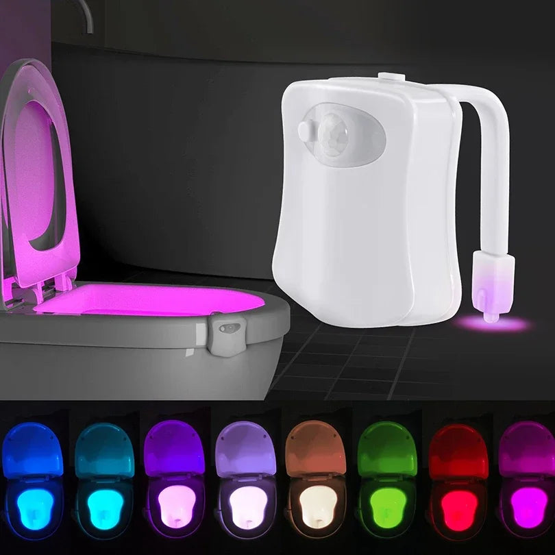 16/8 Colors Waterproof Toilet Seat Smart Motion Sensor Night LED Light