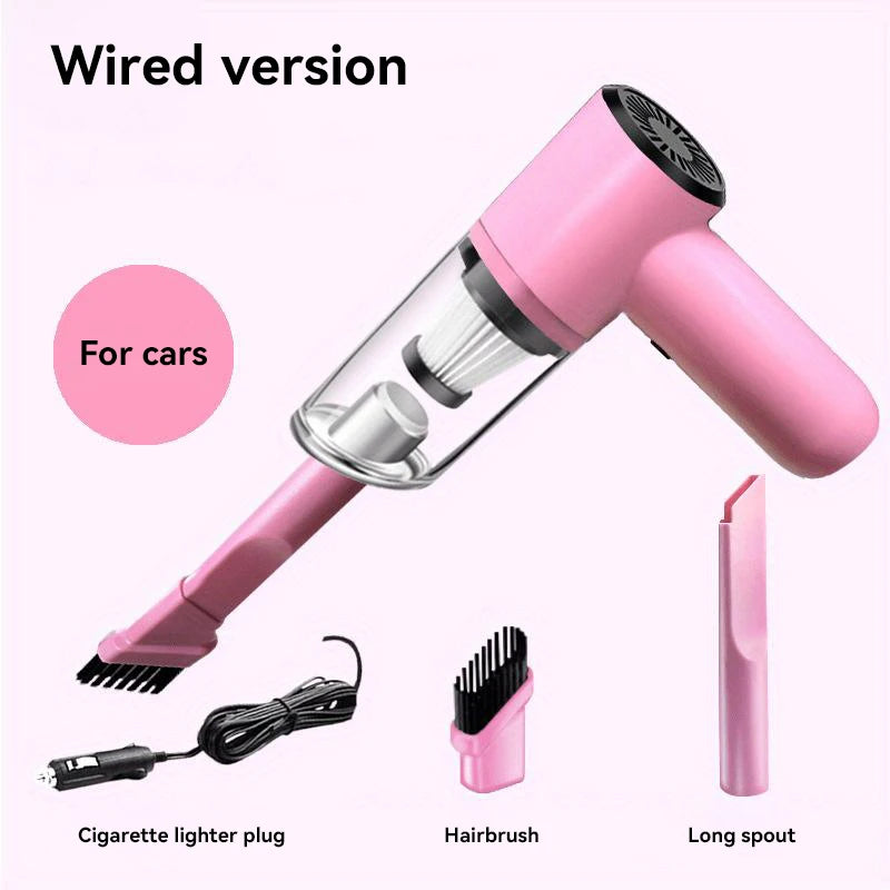 Pink Handheld Powerful Portable Rechargeable Mini Vacuum Cleaner