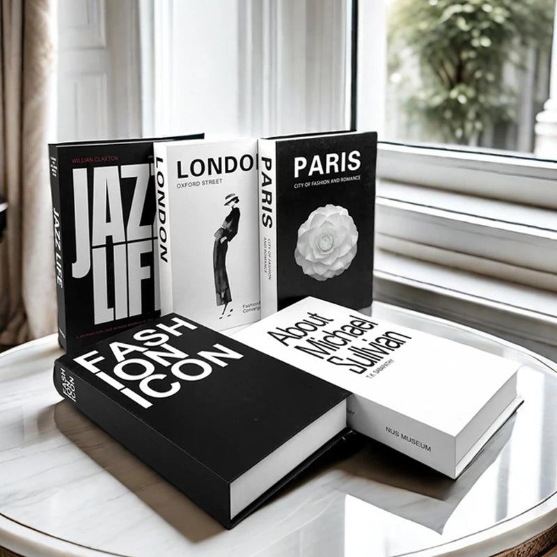 Luxury Fashion Fake Books Nooks for Decoration