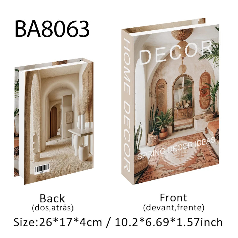 Luxury Fashion Fake Books Nooks for Decoration