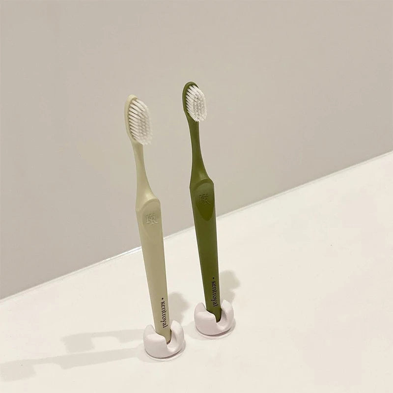 1/4Pcs Wall Mounted Toothbrush Holder With Suction Cup