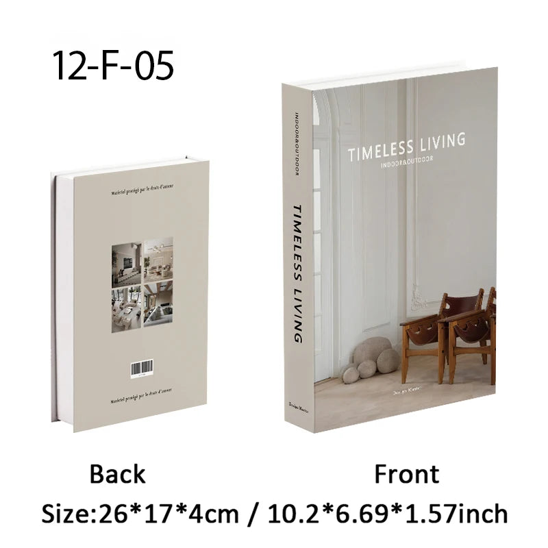 Luxury Fashion Fake Books Nooks for Decoration
