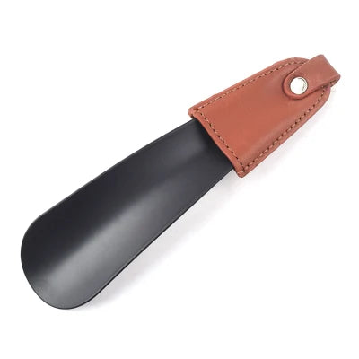 42cm Long Handled Leather Shoe Horn
