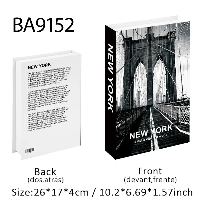 Luxury Fashion Fake Books Nooks for Decoration