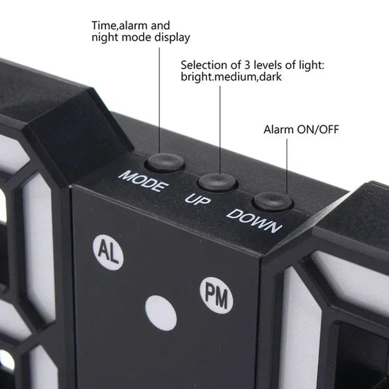 Adjustable 3D LED Digital Wall Decoration Clock