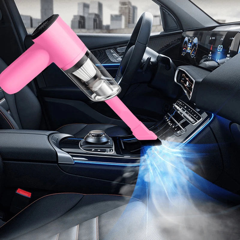 Pink Handheld Powerful Portable Rechargeable Mini Vacuum Cleaner