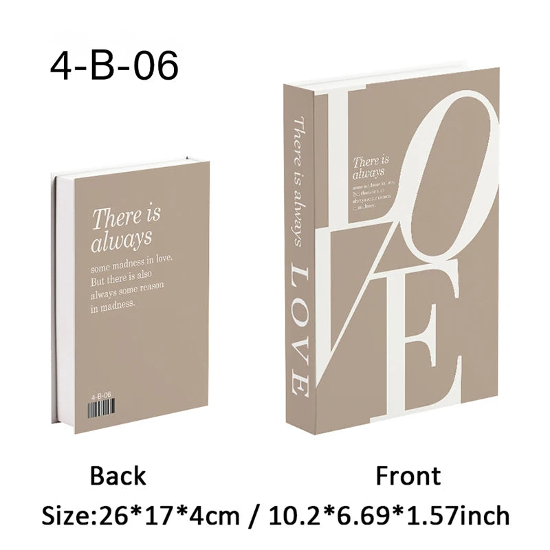 Luxury Fashion Fake Books Nooks for Decoration