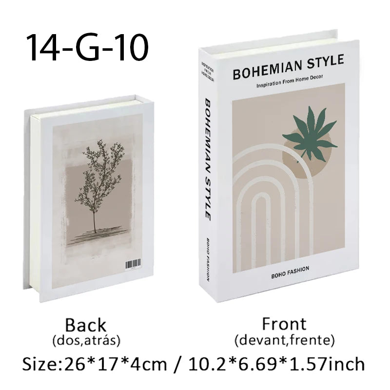 Luxury Fashion Fake Books Nooks for Decoration