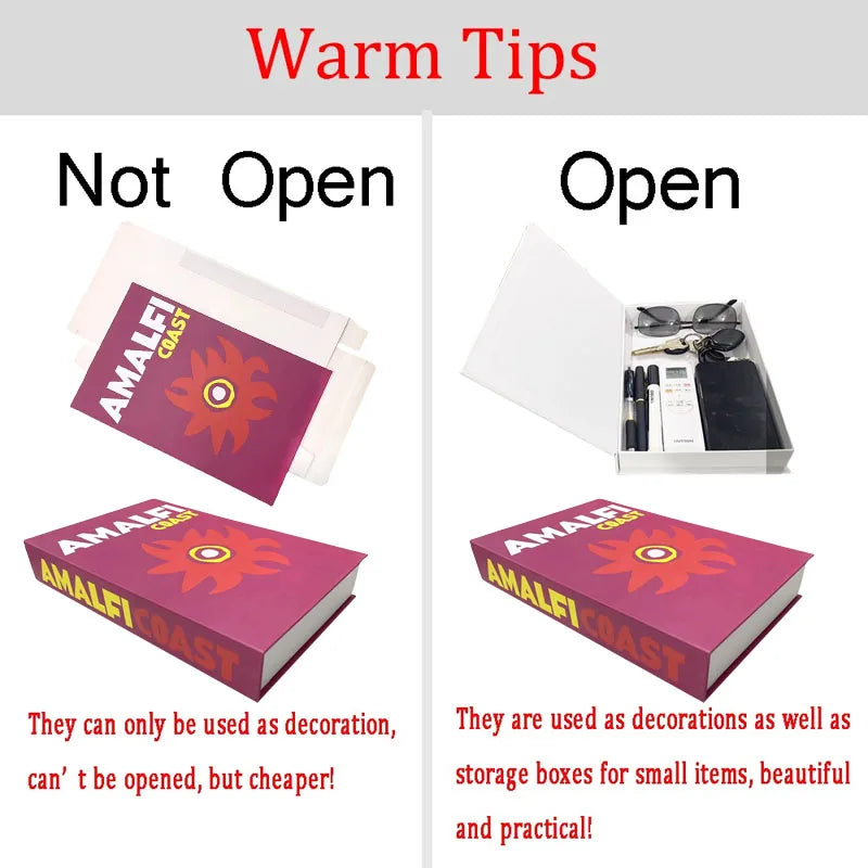 Luxury Fashion Fake Books Nooks for Decoration