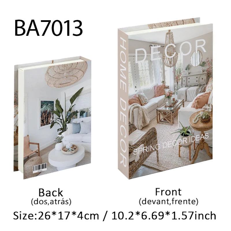 Luxury Fashion Fake Books Nooks for Decoration