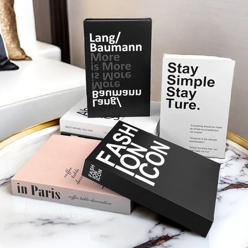 Luxury Fashion Fake Books Nooks for Decoration