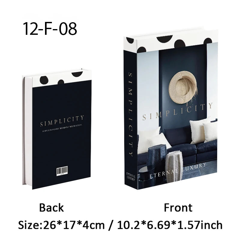 Luxury Fashion Fake Books Nooks for Decoration
