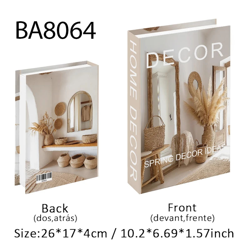 Luxury Fashion Fake Books Nooks for Decoration