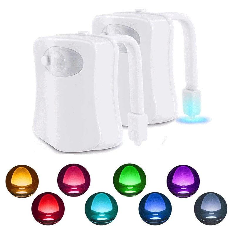 16/8 Colors Waterproof Toilet Seat Smart Motion Sensor Night LED Light