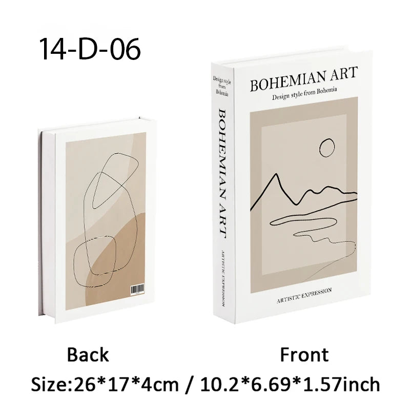 Luxury Fashion Fake Books Nooks for Decoration