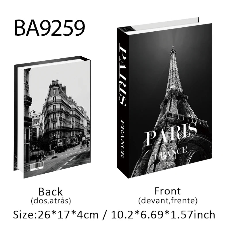 Luxury Fashion Fake Books Nooks for Decoration