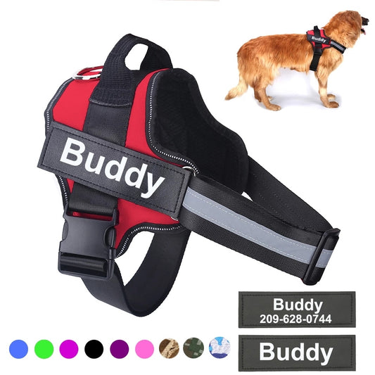 Reflective Breathable Personalized Dog Harness For Small Large Dogs