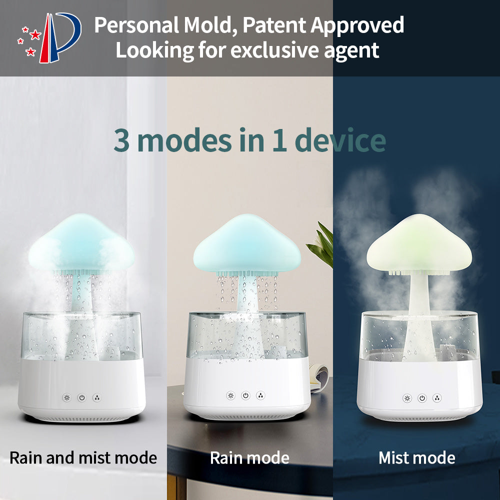 Mushroom Shaped Rain Cloud Humidifier