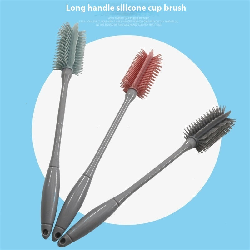 Durable Silicone Cleaning Long Handle Cup Brush