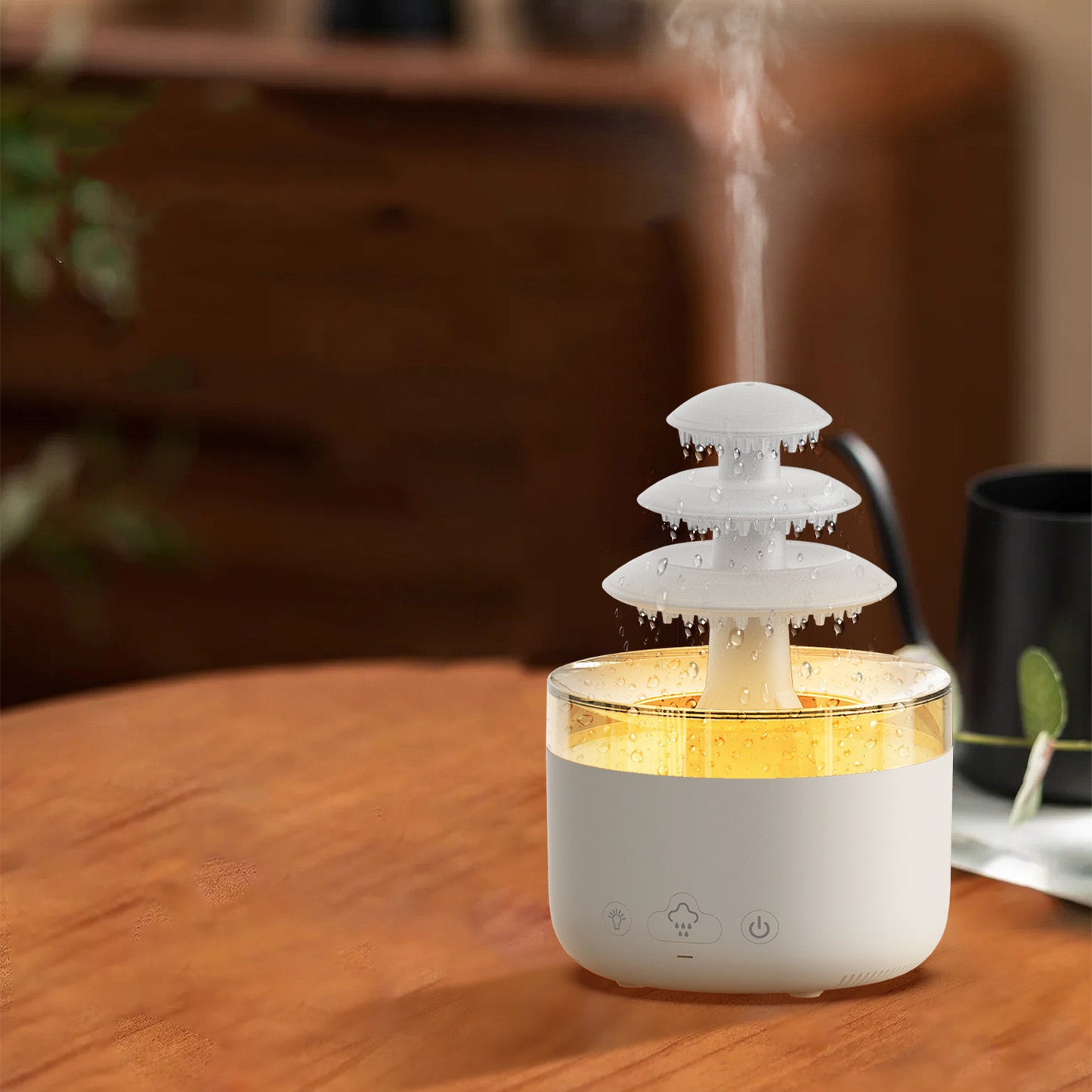 New Cloud Rain Air Humidifier with Essential Oil Aromatherapy Diffuser