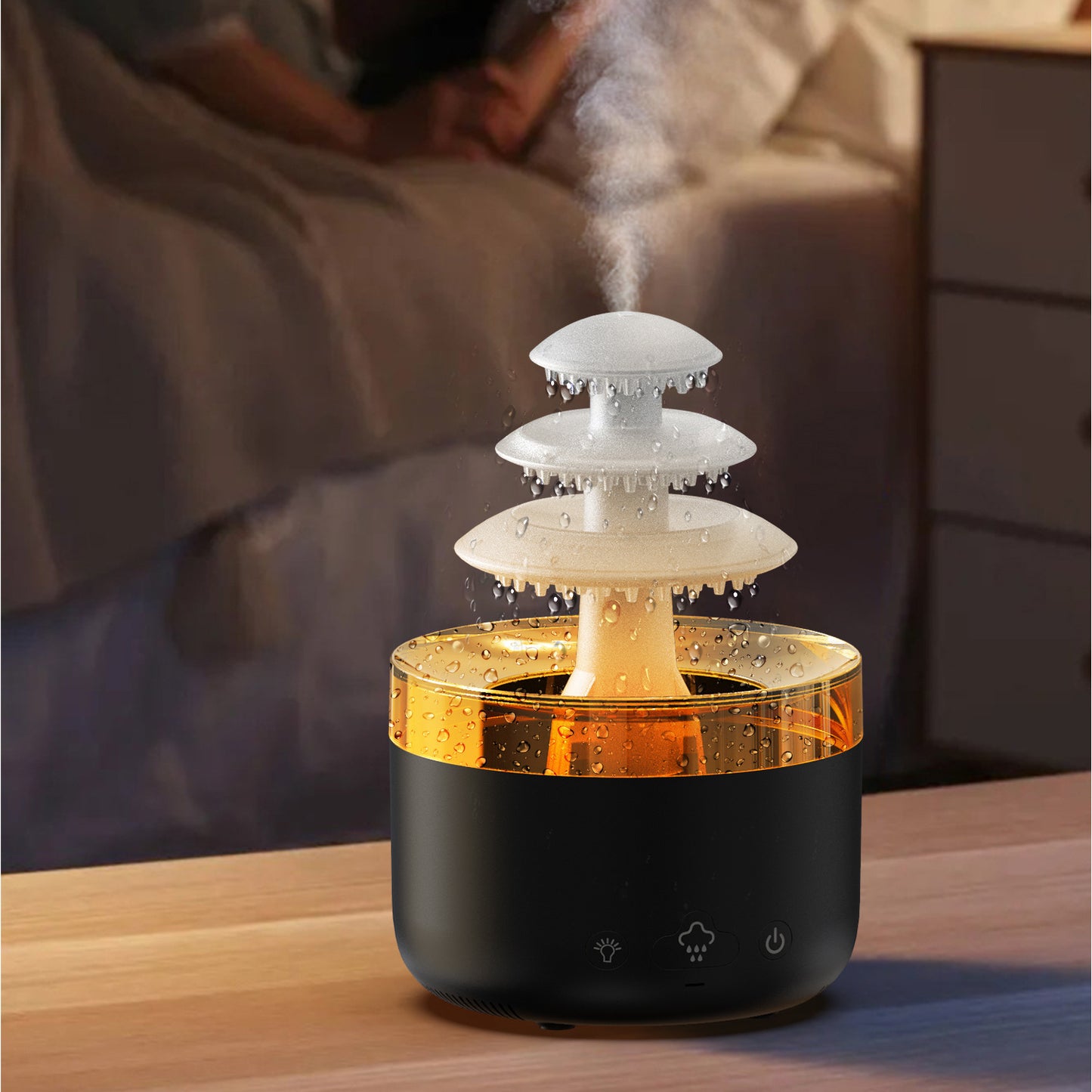 New Cloud Rain Air Humidifier with Essential Oil Aromatherapy Diffuser